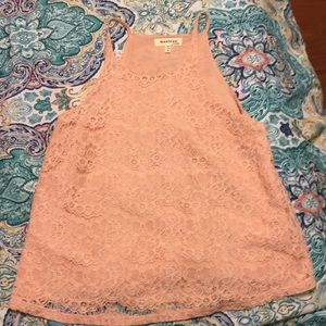 Light Pink Lace Tank Top